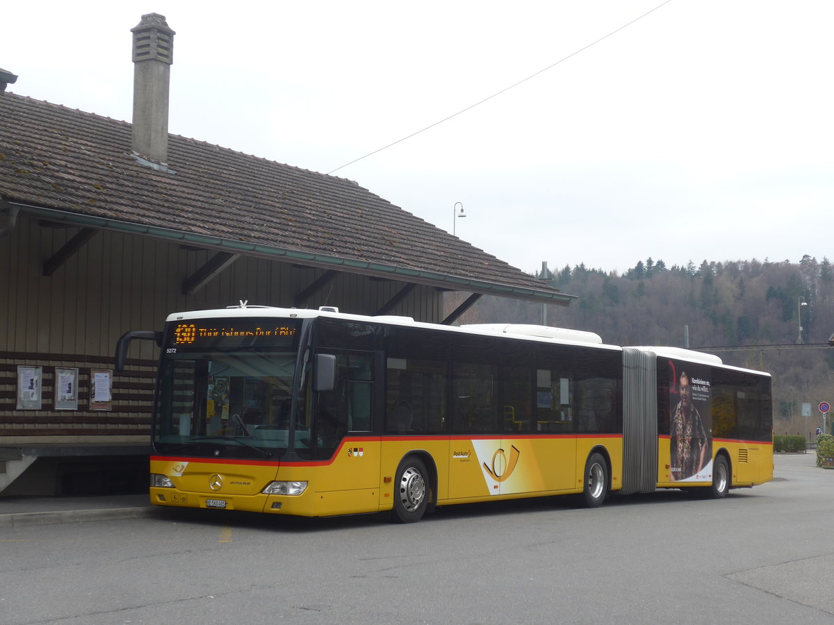 (215'388) - PostAuto Bern - Nr. 636/BE 560'405 - Mercedes am 22. M�rz 2020 beim Bahnhof Laupen