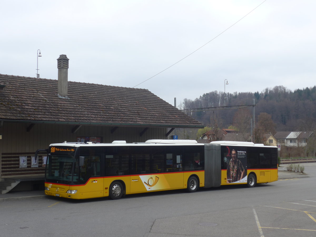 (215'389) - PostAuto Bern - Nr. 636/BE 560'405 - Mercedes am 22. M�rz 2020 beim Bahnhof Laupen