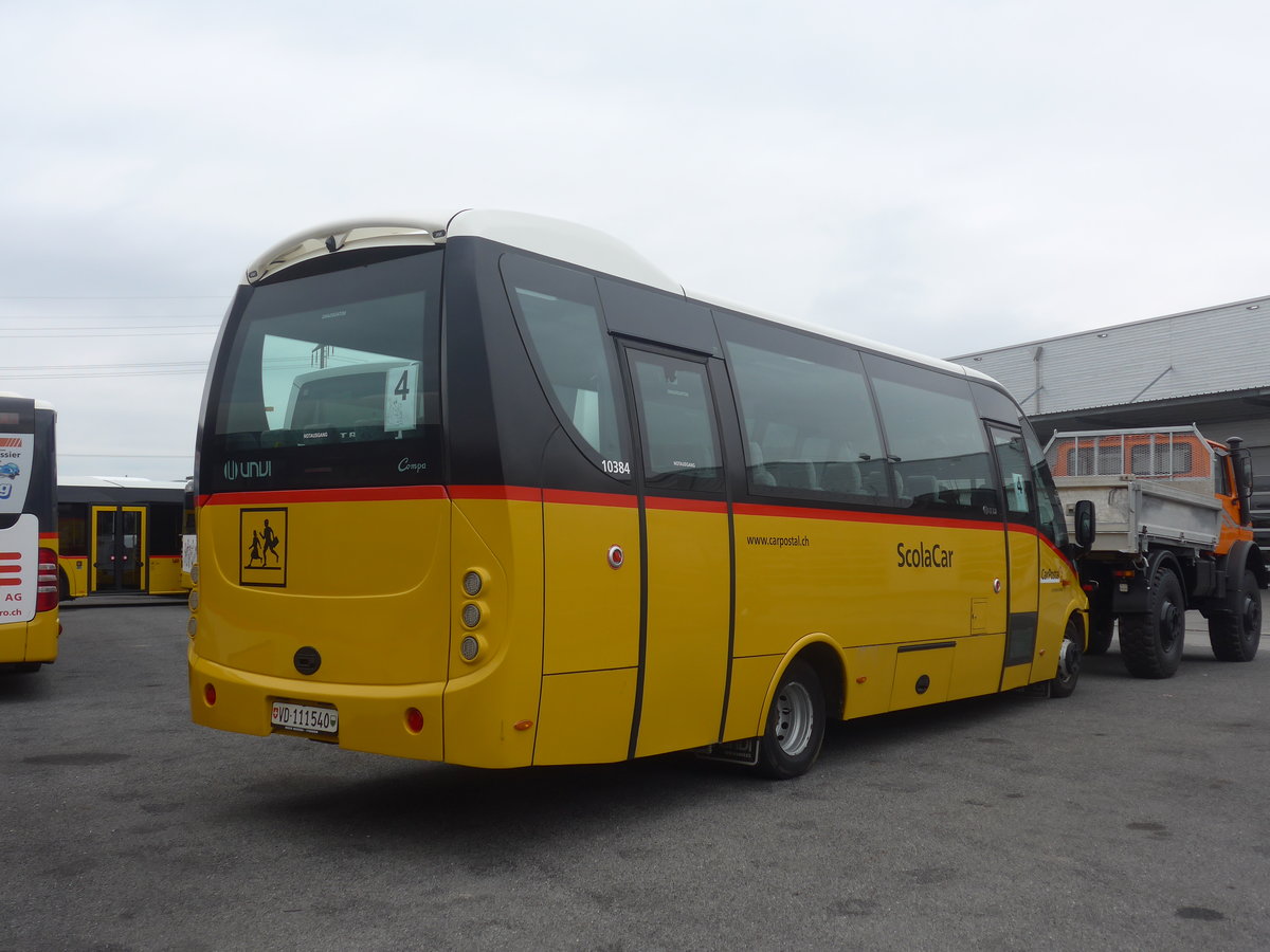 (215'445) - CarPostal Ouest - VD 111'540 - Iveco/UNVI am 22. M�rz 2020 in Kerzers, Interbus