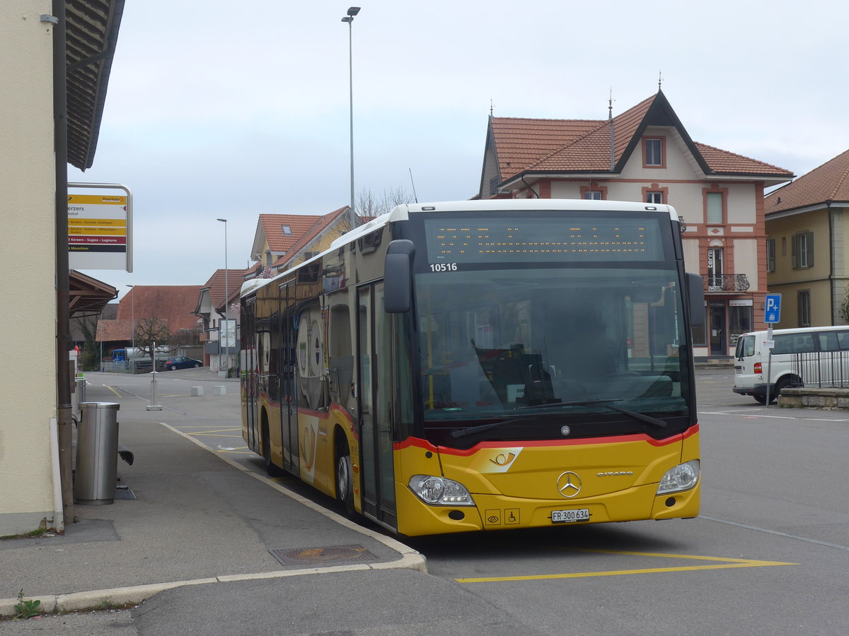(215'454) - Wieland, Murten - FR 300'634 - Mercedes am 22. M�rz 2020 beim Bahnhof Kerzers
