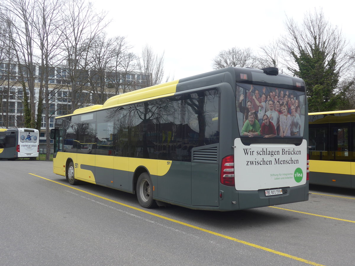 (215'460) - STI Thun - Nr. 155/BE 801'155 - Mercedes am 22. M�rz 2020 bei der Schiffl�ndte Thun