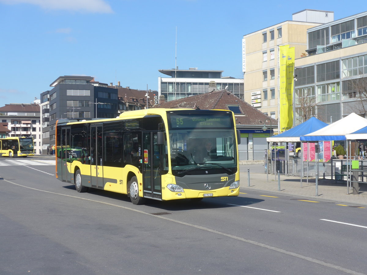 (215'471) - STI Thun - Nr. 181/BE 752'181 - Mercedes am 23. M�rz 2020 beim Bahnhof Thun