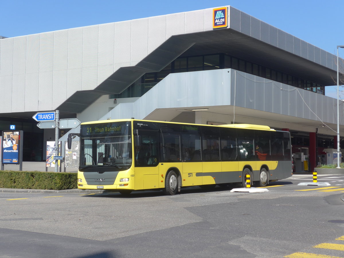 (215'478) - STI Thun - Nr. 150/BE 801'150 - MAN am 23. M�rz 2020 in Thun, Grabengut