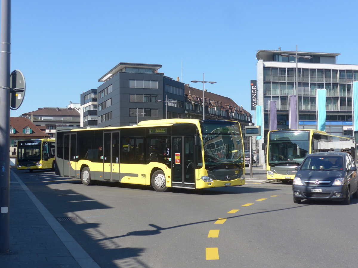 (215'496) - STI Thun - Nr. 180/BE 752'180 - Mercedes am 24. M�rz 2020 beim Bahnhof Thun