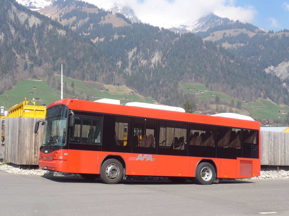 (215'516) - AFA Adelboden - Nr. 59/BE 645'415 - Scania/Hess am 25. M�rz 2020 in Frutigen, Garage