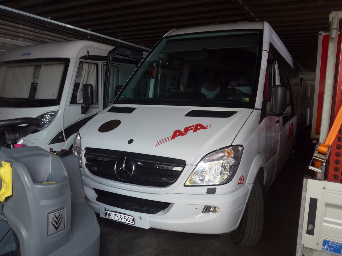 (215'531) - AFA Adelboden - Nr. 49/BE 759'568 - Mercedes (ex Bergmann, Adelboden) am 25. M�rz 2020 in Adelboden, Busstation