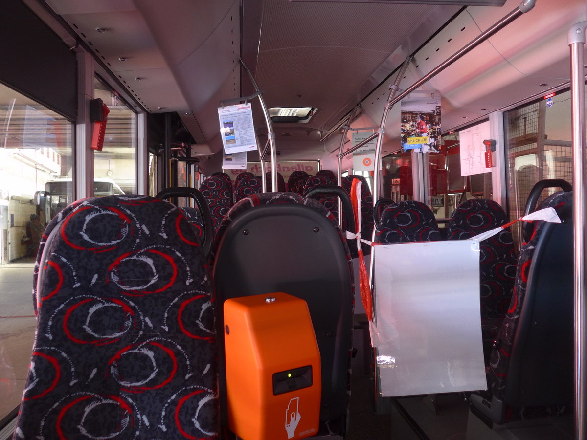 (215'536) - AFA Adelboden - Nr. 55/BE 611'055 - Scania/Hess am 25. M�rz 2020 in Adelboden, Busstation (Innenaufnahme)