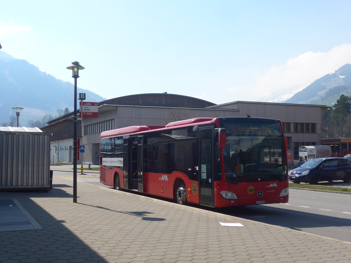 (215'551) - AFA Adelboden - Nr. 95/BE 26'774 - Mercedes am 25. M�rz 2020 beim Bahnhof Frutigen