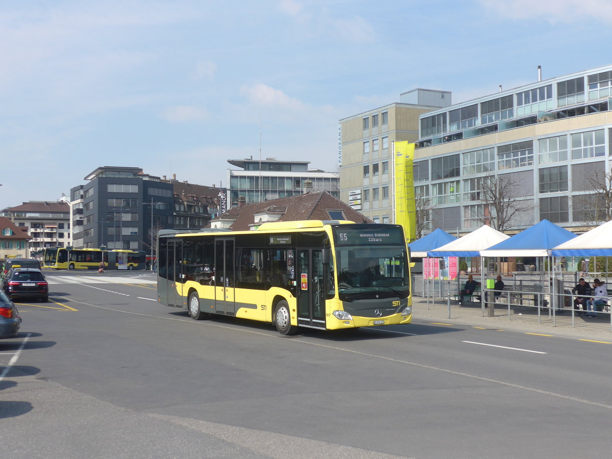 (215'563) - STI Thun - Nr. 187/BE 804'187 - Mercedes am 26. M�rz 2020 beim Bahnhof Thun