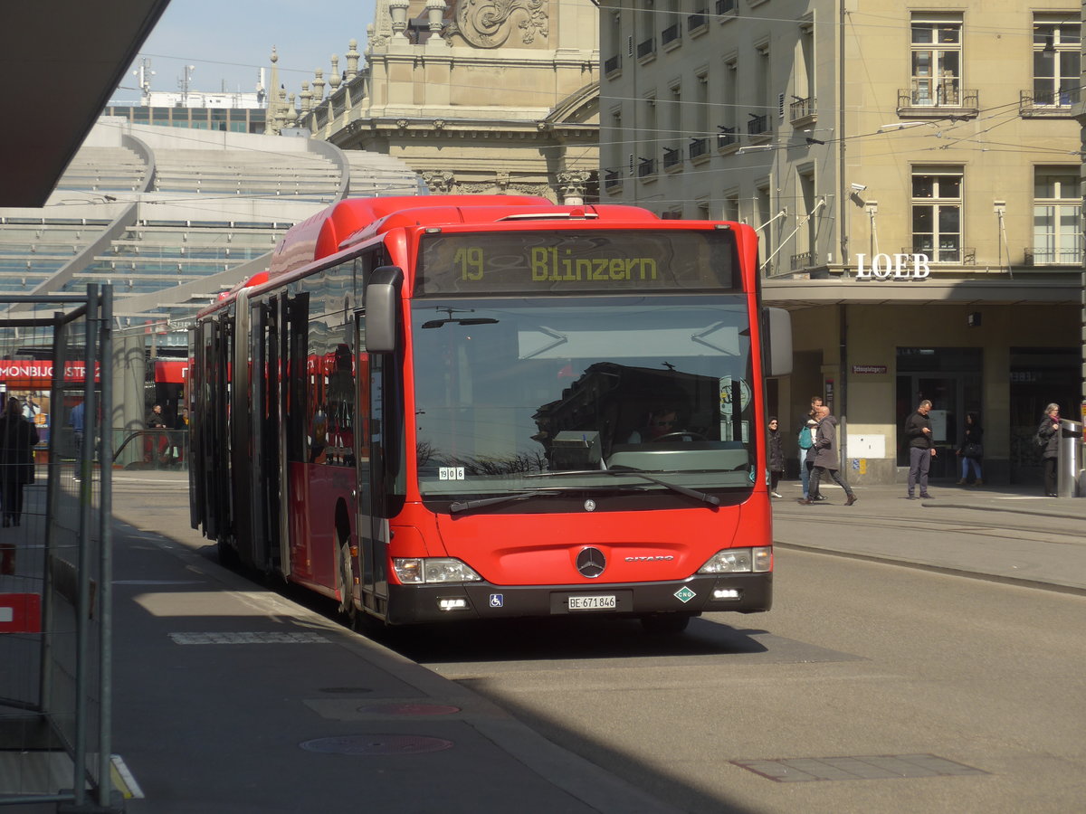 (215'611) - Bernmobil, Bern - Nr. 846/BE 671'846 - Mercedes am 27. M�rz 2020 beim Bahnhof Bern