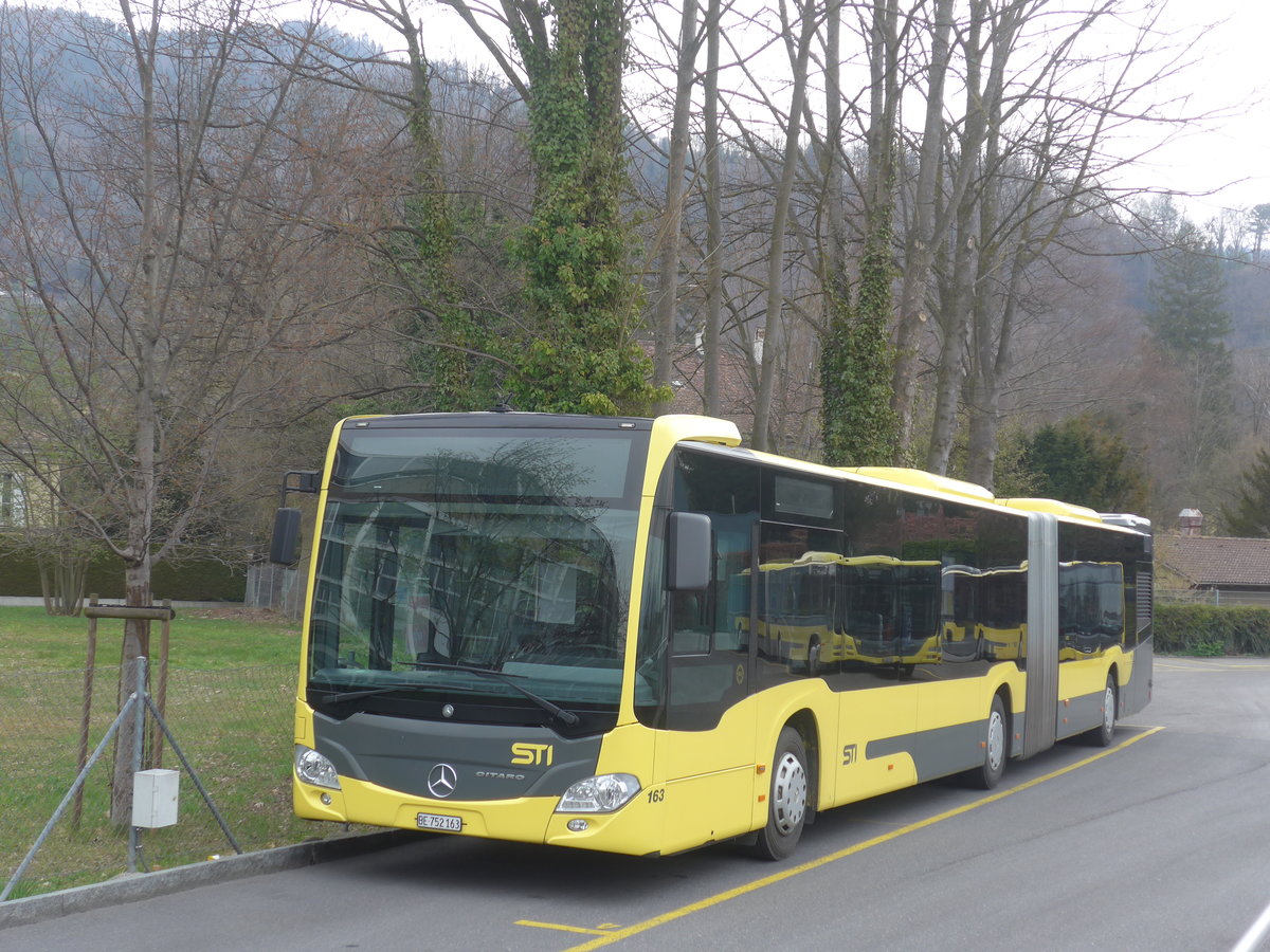 (215'664) - STI Thun - Nr. 163/BE 752'163 - Mercedes am 29. M�rz 2020 bei der Schiffl�ndte Thun