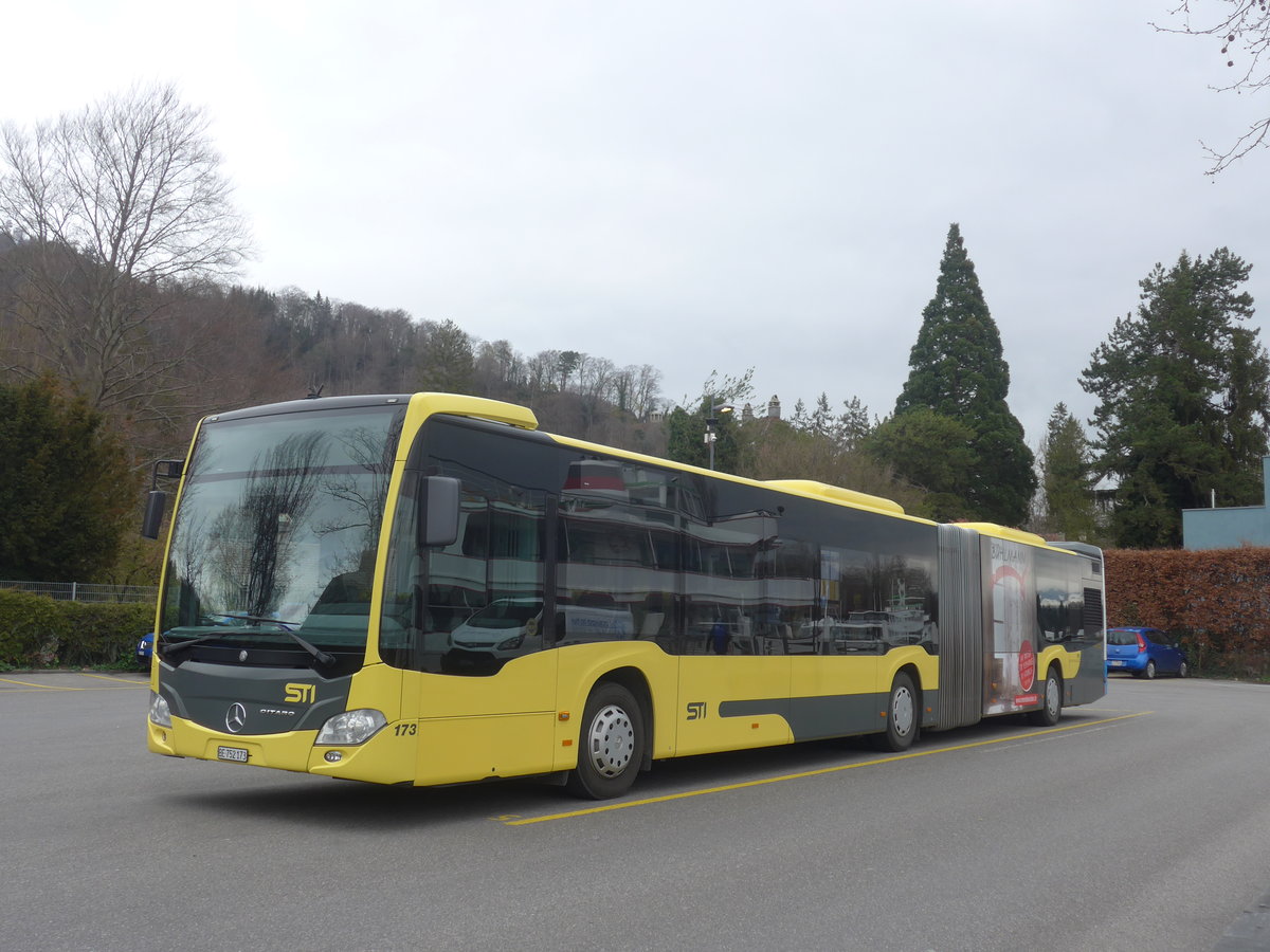 (215'683) - STI Thun - Nr. 173/BE 752'173 - Mercedes am 30. M�rz 2020 bei der Schiffl�ndte Thun