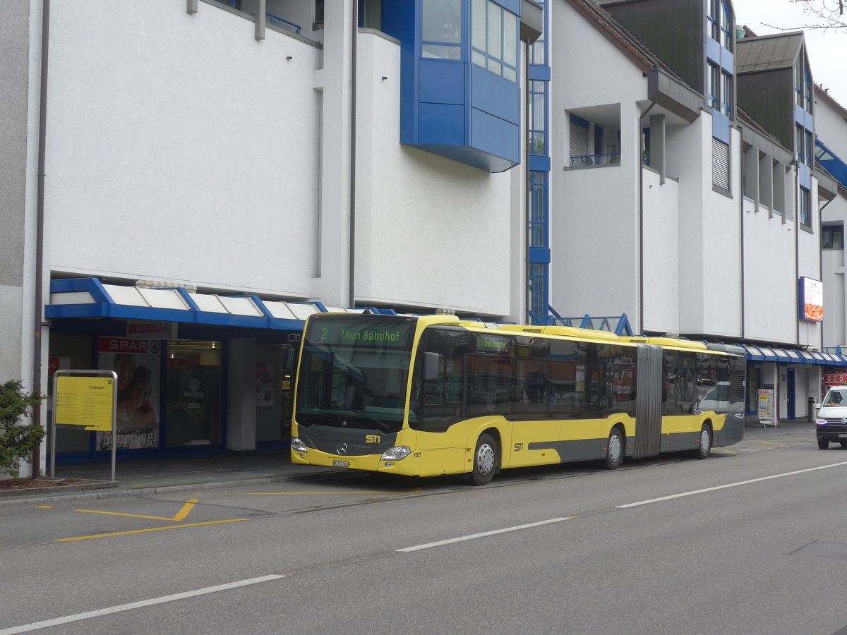 (215'698) - STI Thun - Nr. 163/BE 752'163 - Mercedes am 30. M�rz 2020 in Thun, Postbr�cke