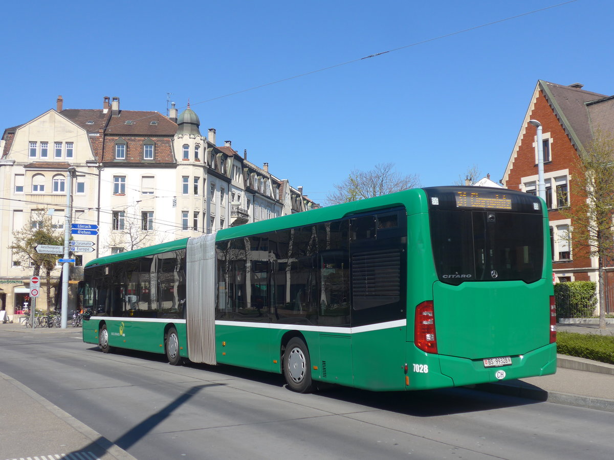 (215'729) - BVB Basel - Nr. 7028/BS 99'328 - Mercedes am 31. M�rz 2020 in Basel, Wettsteinplatz