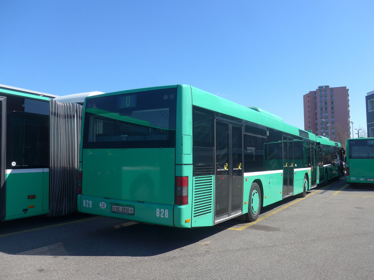 (215'737) - BVB Basel - Nr. 828/BS 2830 - MAN am 31. M�rz 2020 in Basel, Garage Rankstrasse