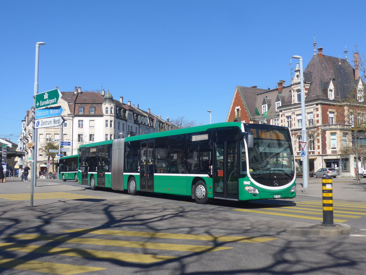 (215'742) - BVB Basel - Nr. 7042/BS 99'342 - Mercedes am 31. M�rz 2020 in Basel, Wettsteinplatz
