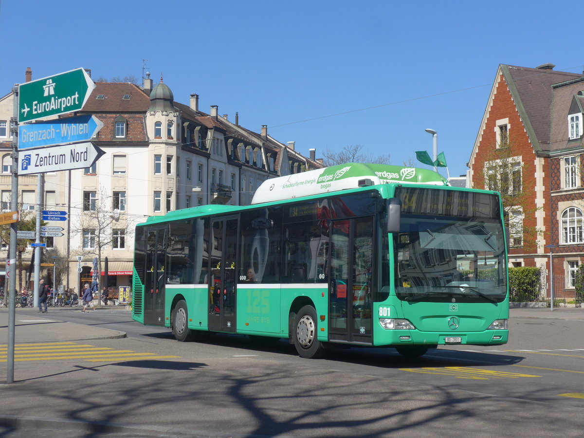 (215'744) - BVB Basel - Nr. 801/BS 2801 - Mercedes am 31. M�rz 2020 in Basel, Wettsteinplatz