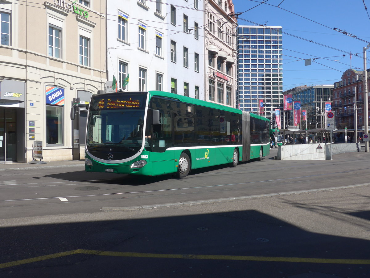 (215'747) - BVB Basel - Nr. 7003/BS 99'303 - Mercedes am 31. M�rz 2020 beim Bahnhof Basel