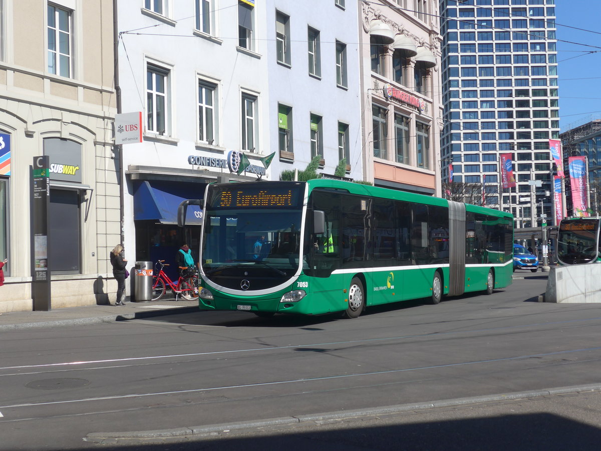 (215'751) - BVB Basel - Nr. 7053/BS 99'353 - Mercedes am 31. M�rz 2020 beim Bahnhof Basel