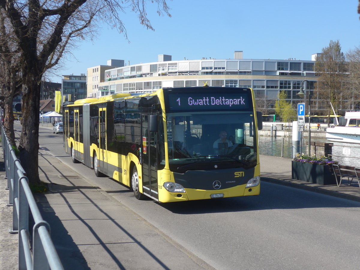 (215'934) - STI Thun - Nr. 703/BE 754'703 - Mercedes am 7. April 2020 bei der Schiffl�ndte Thun