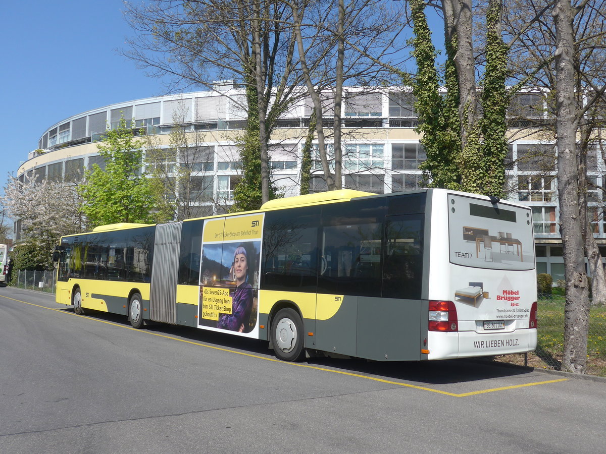 (216'040) - STI Thun - Nr. 141/BE 801'141 - MAN am 13. April 2020 bei der Schiffl�ndte Thun