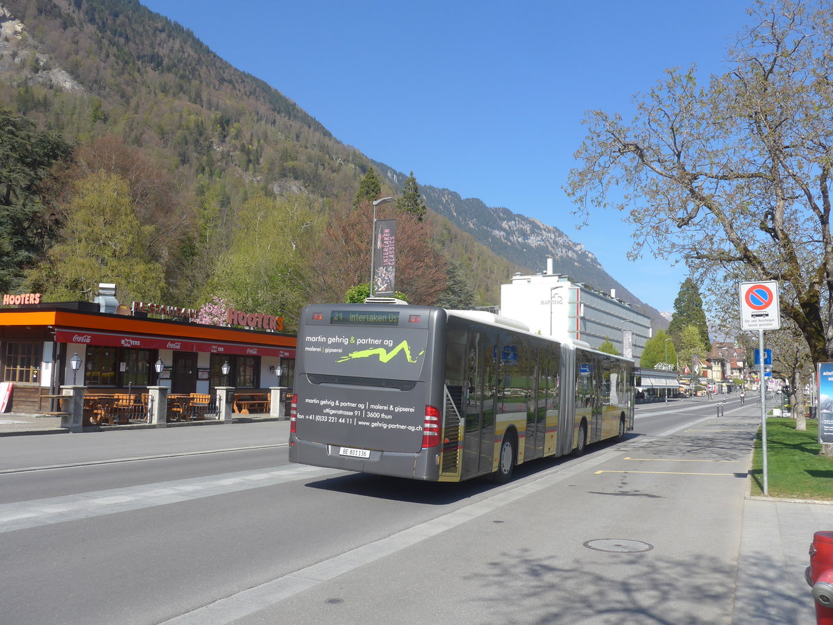 (216'083) - STI Thun - Nr. 136/BE 801'136 - Mercedes am 15. April 2020 in Interlaken, H�heweg