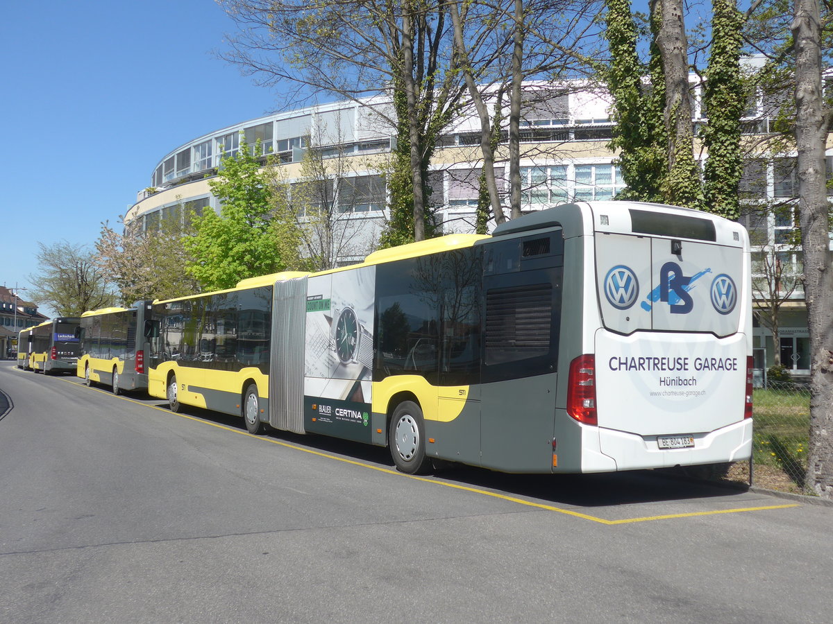 (216'157) - STI Thun - Nr. 183/BE 804'183 - Mercedes am 17. April 2020 bei der Schiffl�ndte Thun