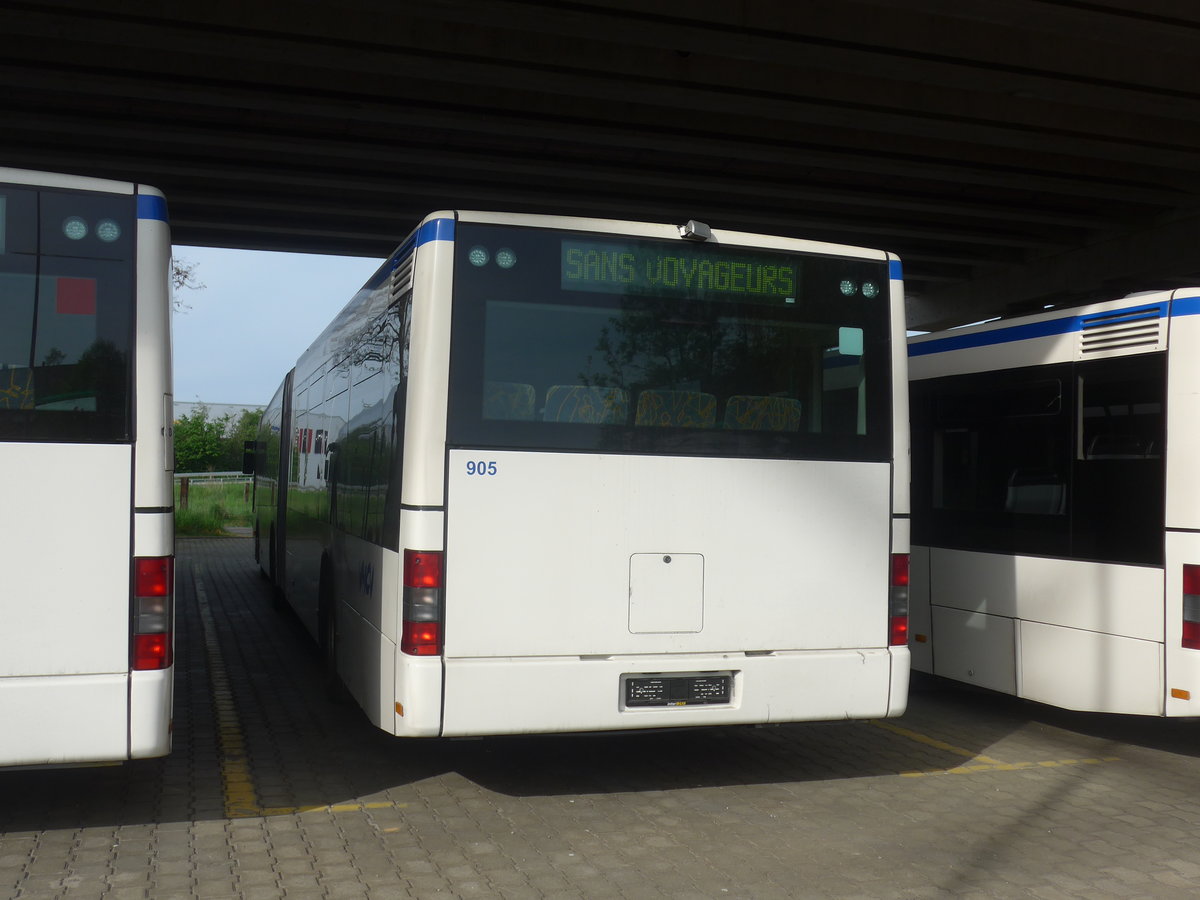 (216'267) - VMCV Clarens - Nr. 905 - MAN (ex transN, La Chaux-de-Fonds Nr. 245; ex TN Neuch�tgel Nr. 245) am 19. April 2020 in Kerzers, Murtenstrasse