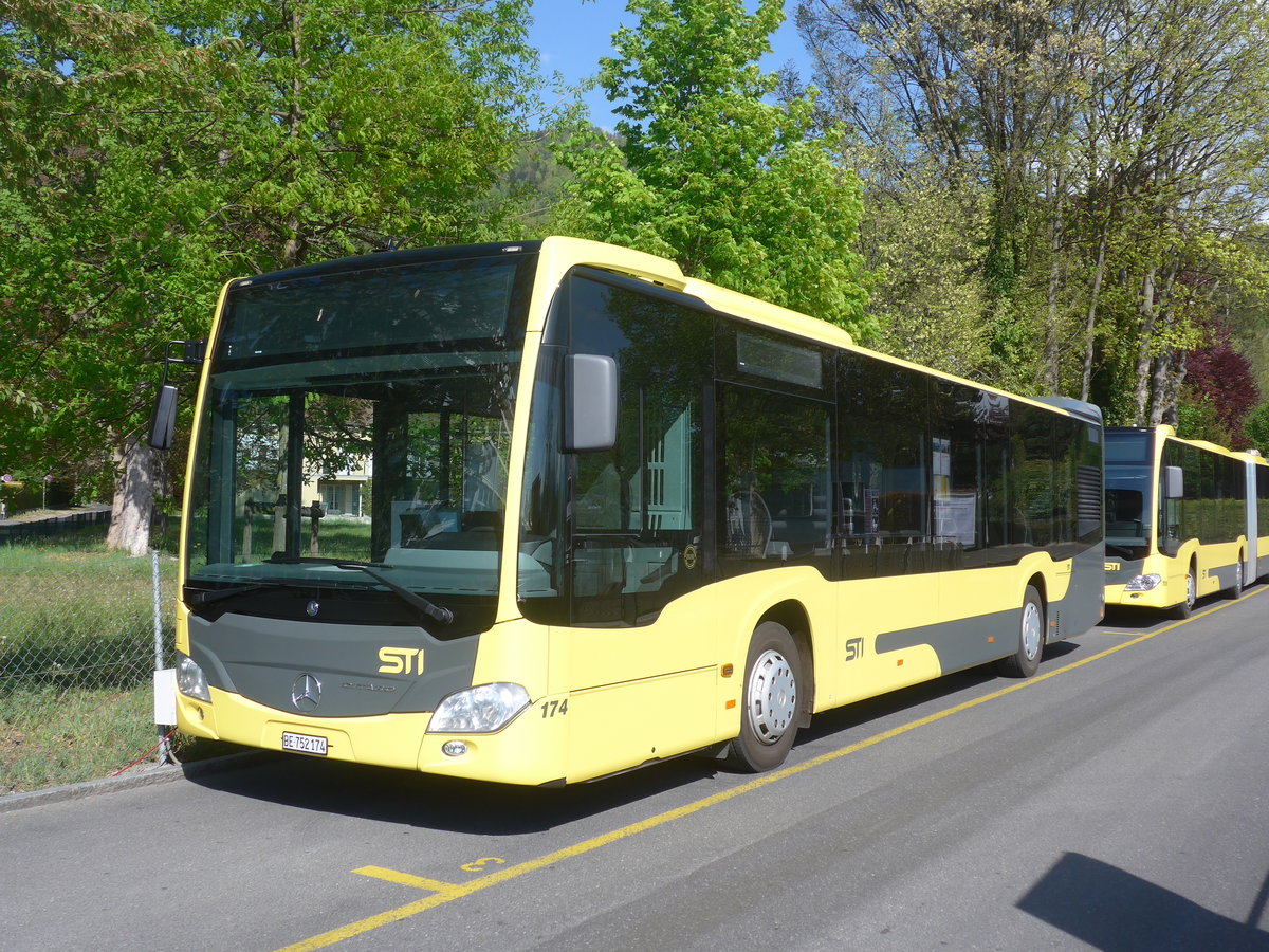 (216'394) - STI Thun - Nr. 174/BE 752'174 - Mercedes am 22. April 2020 bei der Schiffl�ndte Thun