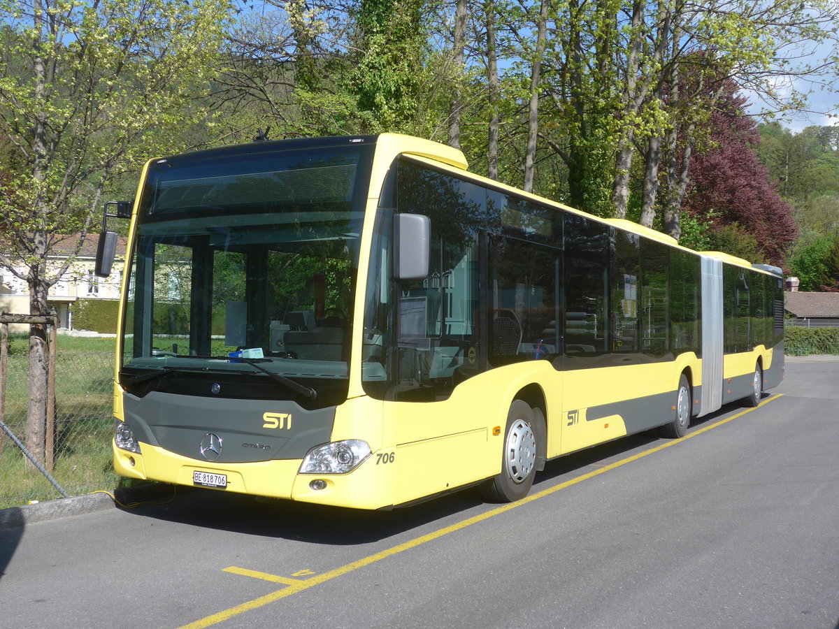 (216'395) - STI Thun - Nr. 706/BE 818'706 - Mercedes am 22. April 2020 bei der Schiffl�ndte Thun