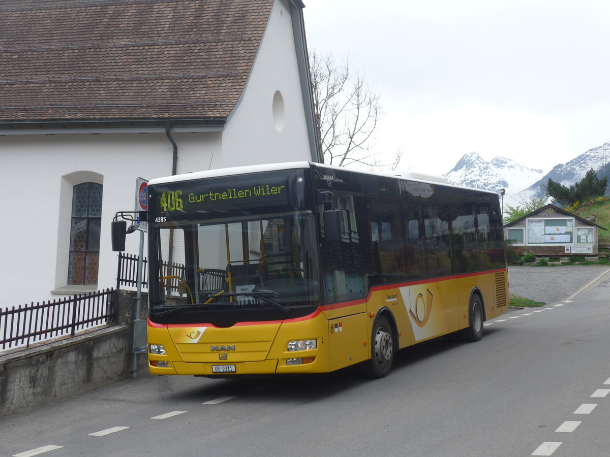 (216'543) - AAGU Altdorf - Nr. 72/UR 9311 - MAN/G�ppel (ex PostAuto Bern; ex PostAuto Bern Nr. 217; ex RBS Worblaufen Nr. 217) am 28. April 2020 in Gurtnellen, Dorf