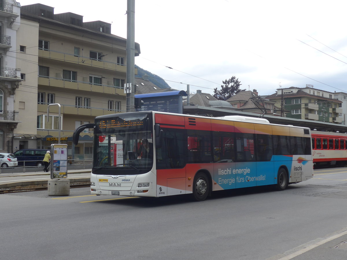 (216'584) - PostAuto Wallis - VS 449'119 - MAN am 28. April 2020 beim Bahnhof Brig