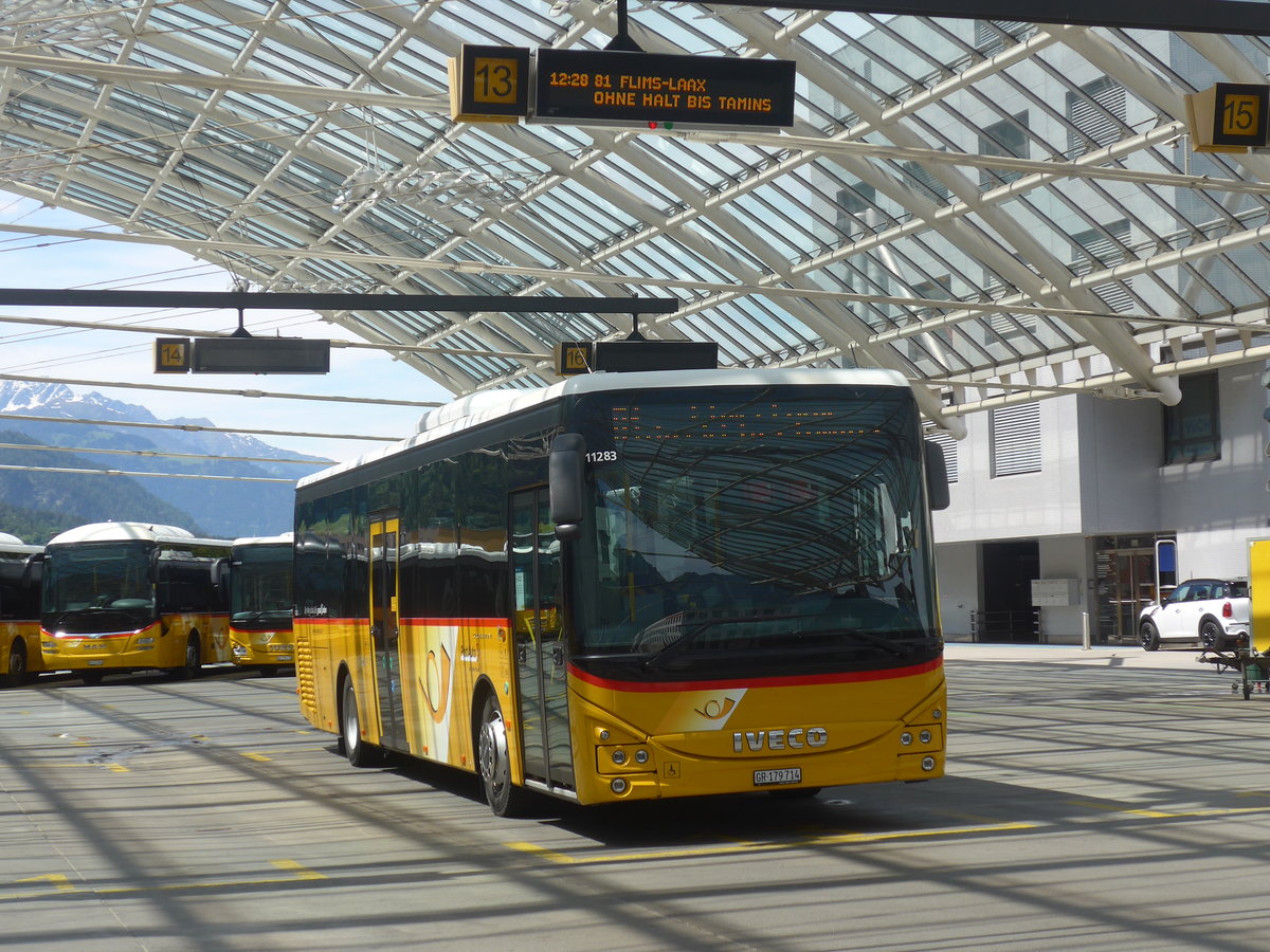 (217'204) - PostAuto Graub�nden - GR 179'714 - Iveco am 23. Mai 2020 in Chur, Postautostation