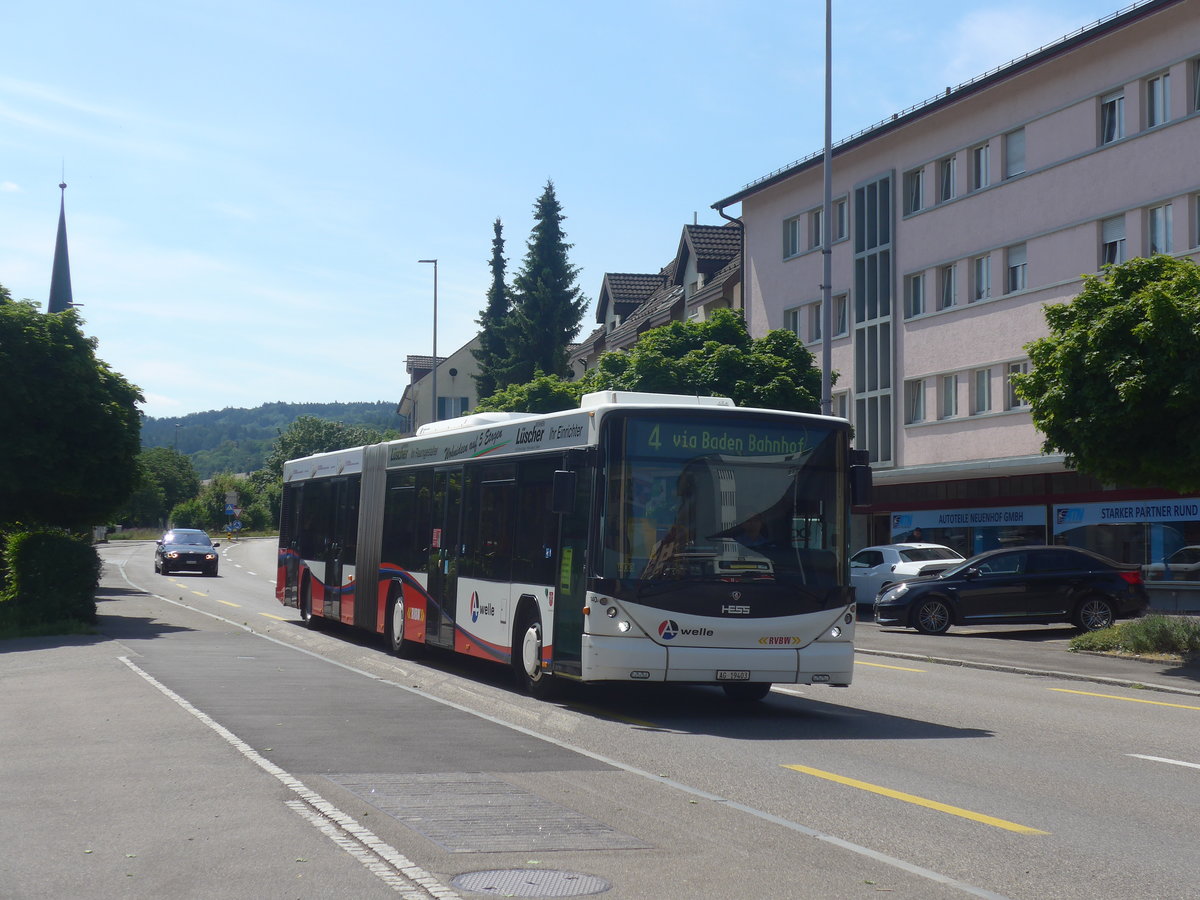 (217'387) - RVBW Wettingen - Nr. 140/AG 19'403 - Scania/Hess am 30. Mai 2020 in Neuenhof, Z�rcherstrasse