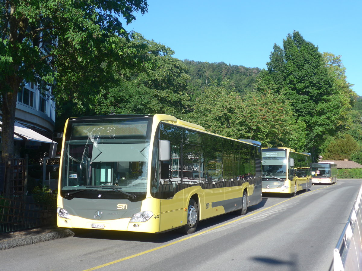 (217'783) - STI Thun - Nr. 407/BE 838'407 - Mercedes am 12. Juni 2020 bei der Schiffl�ndte Thun