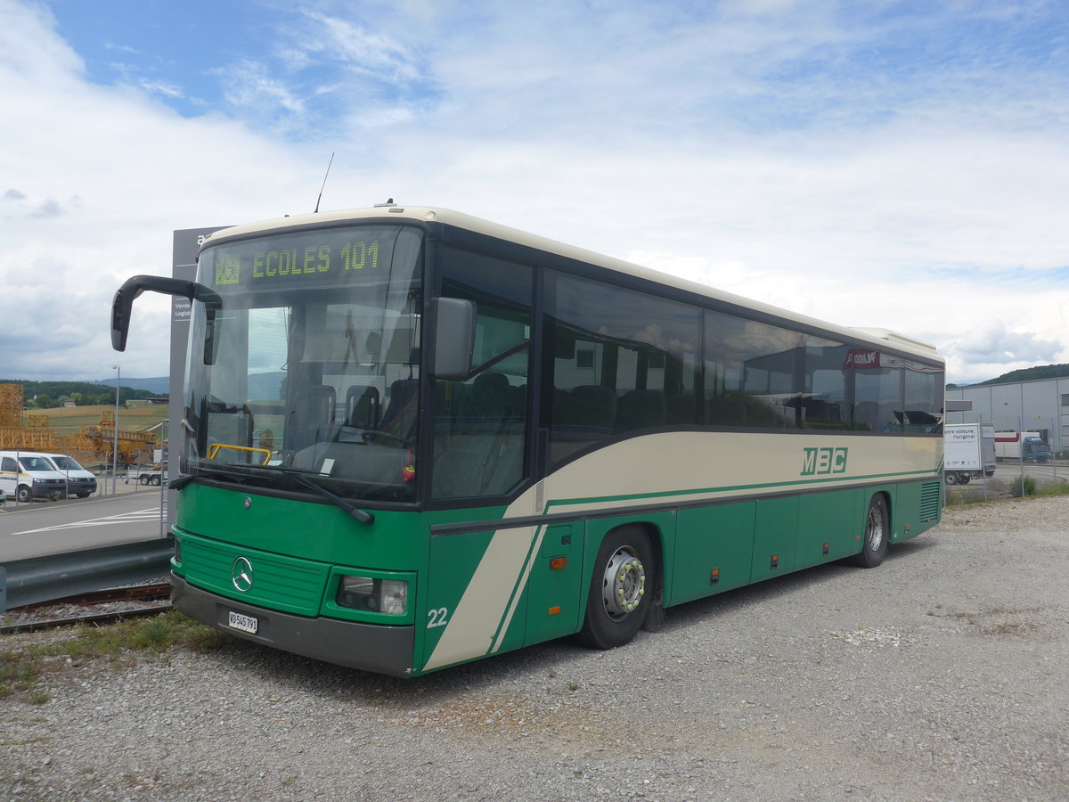 (217'855) - MBC Morges - Nr. 22/VD 545'791 - Mercedes (ex RTB Altst�tten Nr. 90) am 13. Juni 2020 in Daillens, Planzer