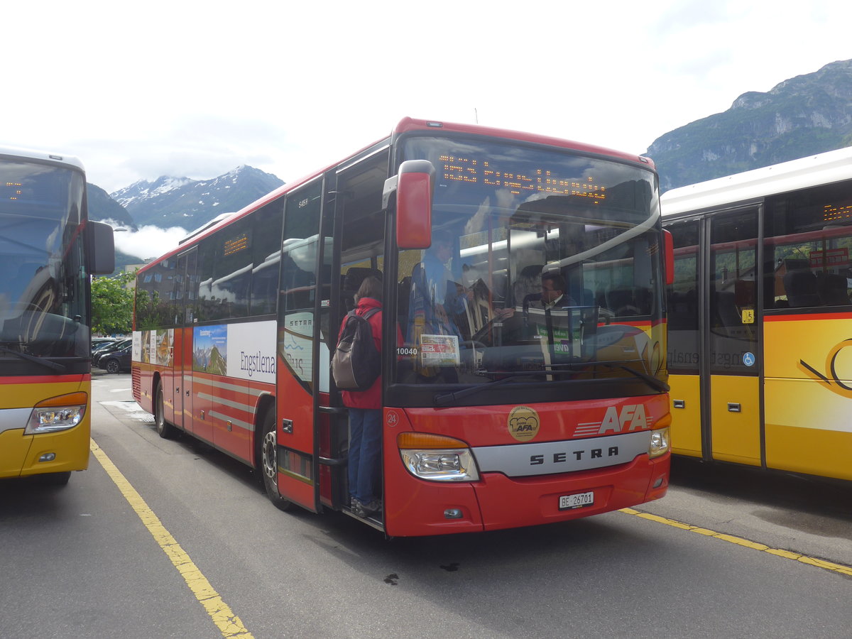 (218'072) - AFA Adelboden - Nr. 24/BE 26'701 - Setra am 21. Juni 2020 in Meiringen, Postautostation (Einsatz PostAuto f�r Engstlenalp-Bus)