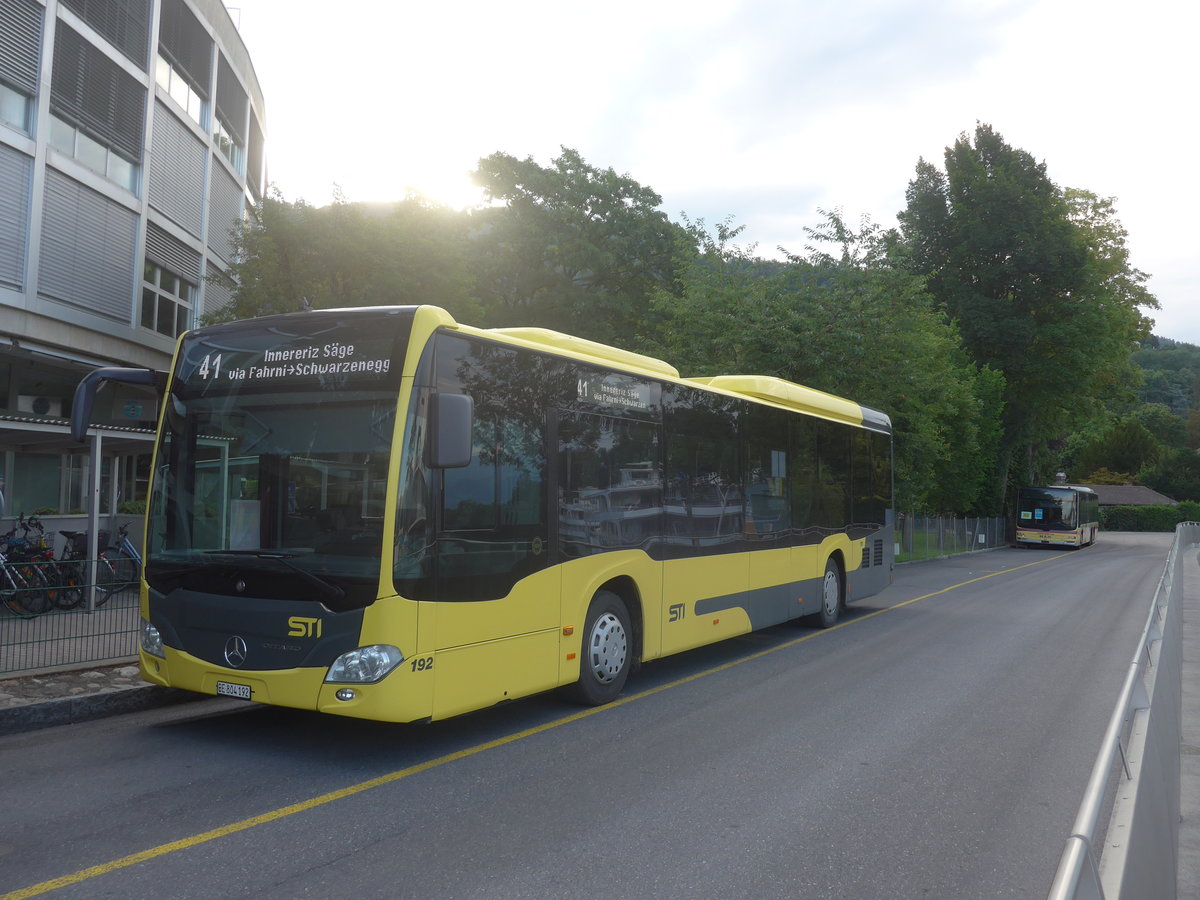 (218'176) - STI Thun - Nr. 192/BE 804'192 - Mercedes am 28. Juni 2020 bei der Schiffl�ndte Thun