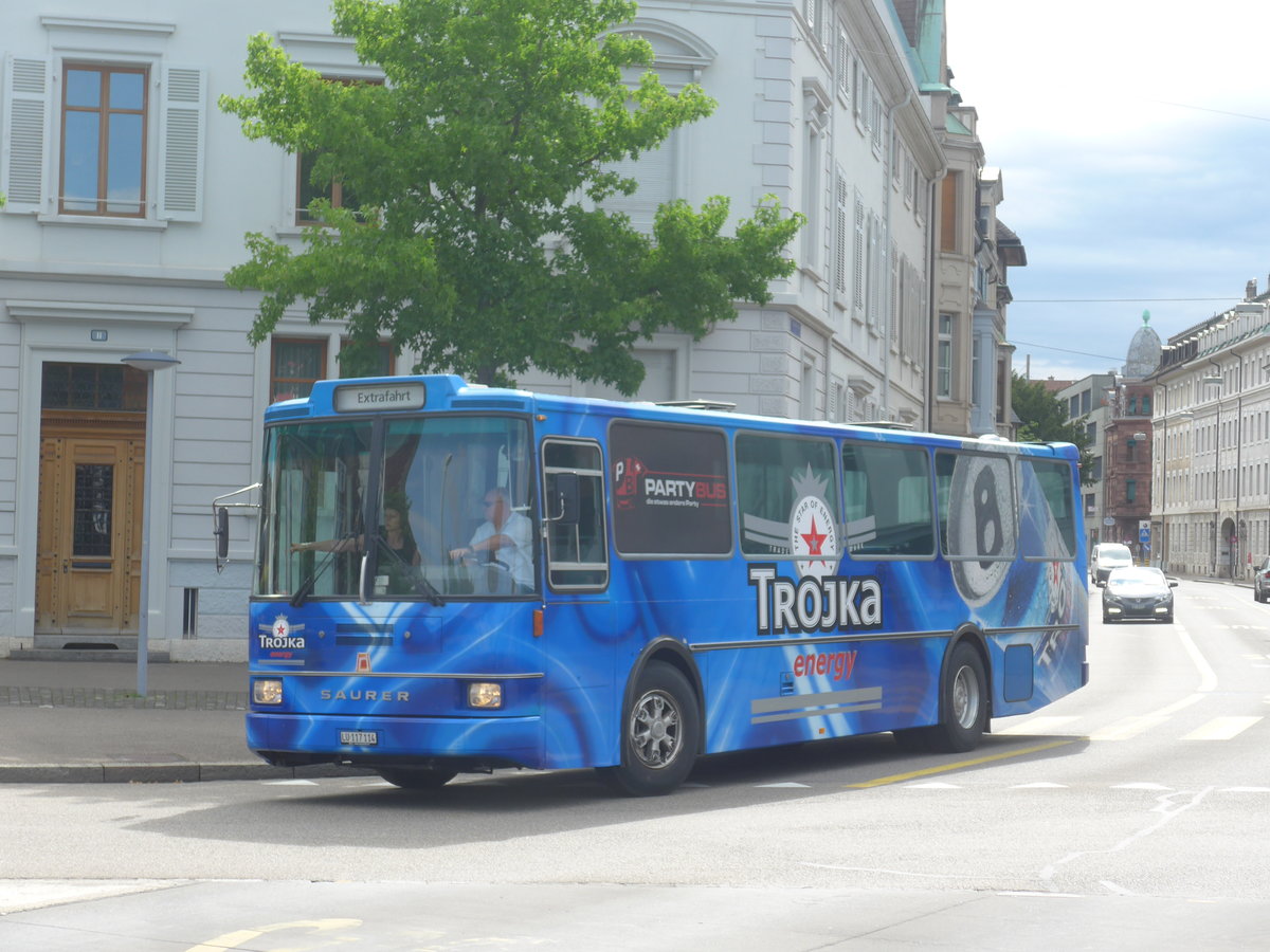 (218'187) - Party-Bus, Ruswil - LU 117'114 - Saurer/R&J (ex H�sler, Rickenbach) am 28. Juni 2020 in Basel, Wettsteinplatz