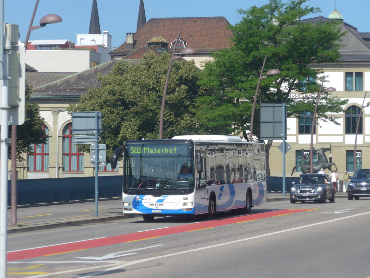 (218'322) - BOGG Wangen b.O. - Nr. 100/SO 21'839 - MAN am 4. Juli 2020 in Olten, Bahnhofbr�cke