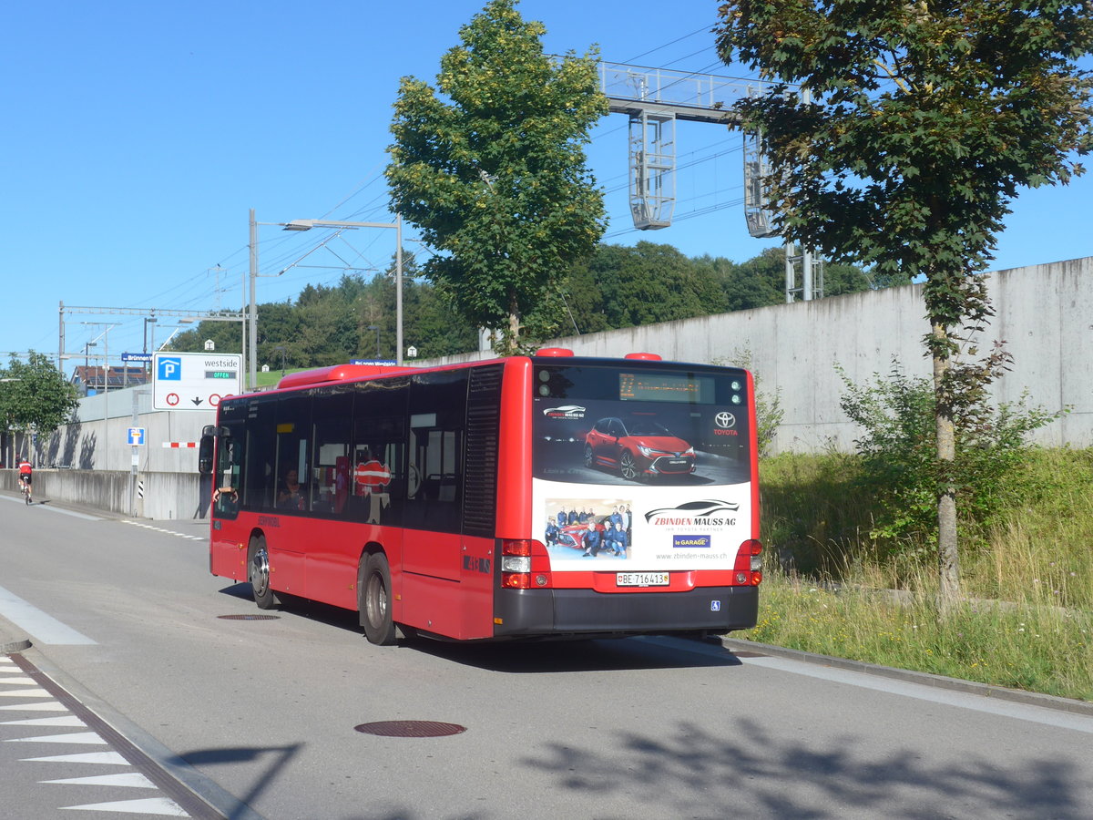 (218'426) - Bernmobil, Bern - Nr. 413/BE 716'413 - MAN am 4. Juli 2020 beim Bahnhof Bern Br�nnen Westside