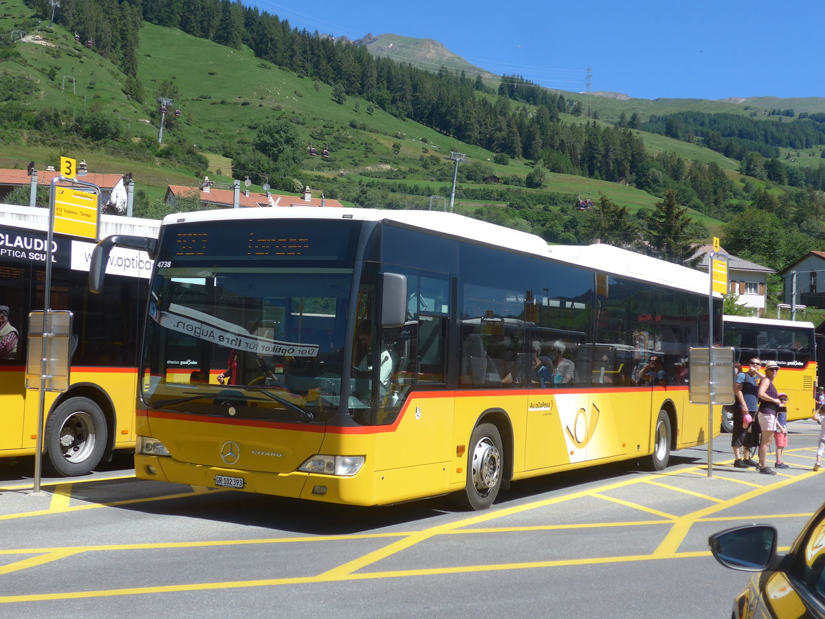 (218'472) - PostAuto Graub�nden - GR 102'393 - Mercedes am 5. Juli 2020 beim Bahnhof Scuol-Tarasp