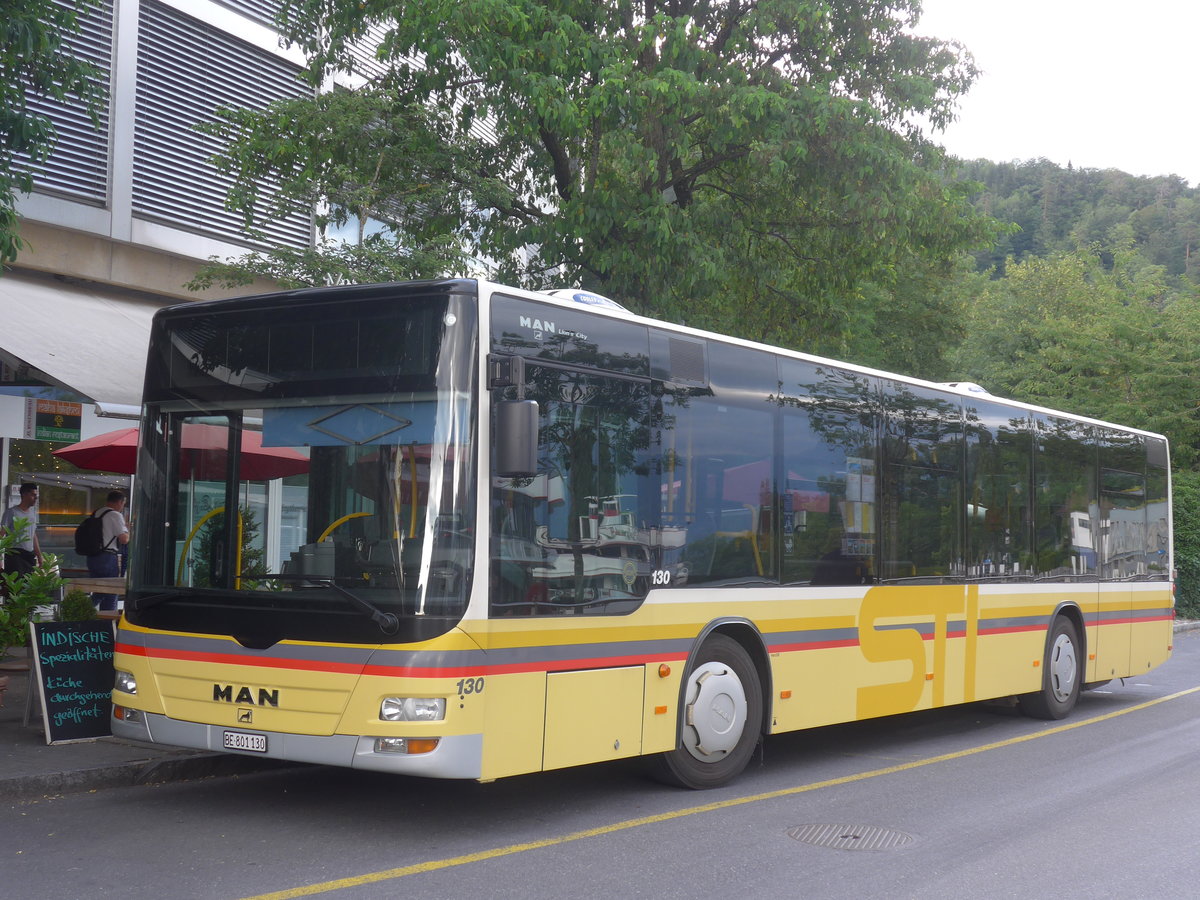 (218'603) - STI Thun - Nr. 130/BE 801'130 - MAN am 6. Juli 2020 bei der Schiffl�ndte Thun