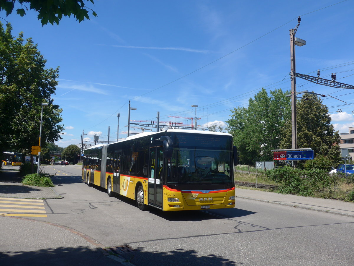 (218'739) - PostAuto Z�rich - Nr. 315/ZH 587'882 - MAN am 18. Juli 2020 beim Bahnhof B�lach