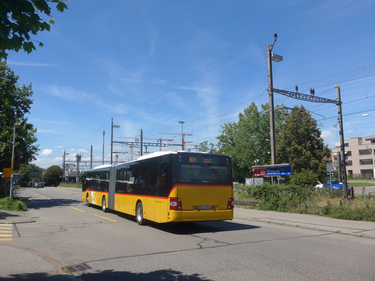 (218'748) - PostAuto Z�rich - Nr. 363/ZH 179'958 - MAN am 18. Juli 2020 beim Bahnhof B�lach