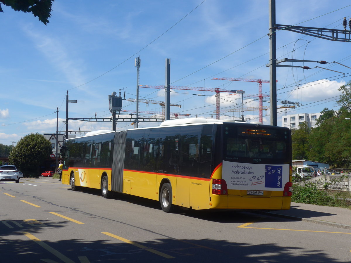 (218'755) - PostAuto Z�rich - Nr. 262/ZH 408'389 - MAN am 18. Juli 2020 beim Bahnhof B�lach
