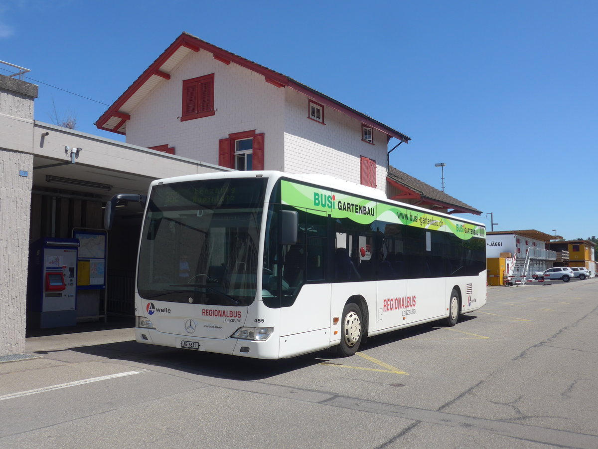 (218'834) - Knecht, Windisch - Nr. 455/AG 6831 - Mercedes am 19. Juli 2020 beim Bahnhof M�genwil