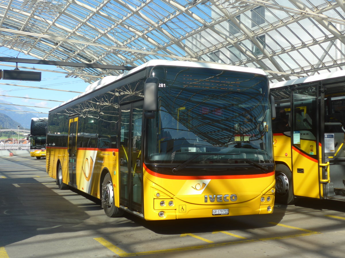 (218'868) - PostAuto Graub�nden - GR 179'712 - Iveco am 20. Juli 2020 in Chur, Postautostation