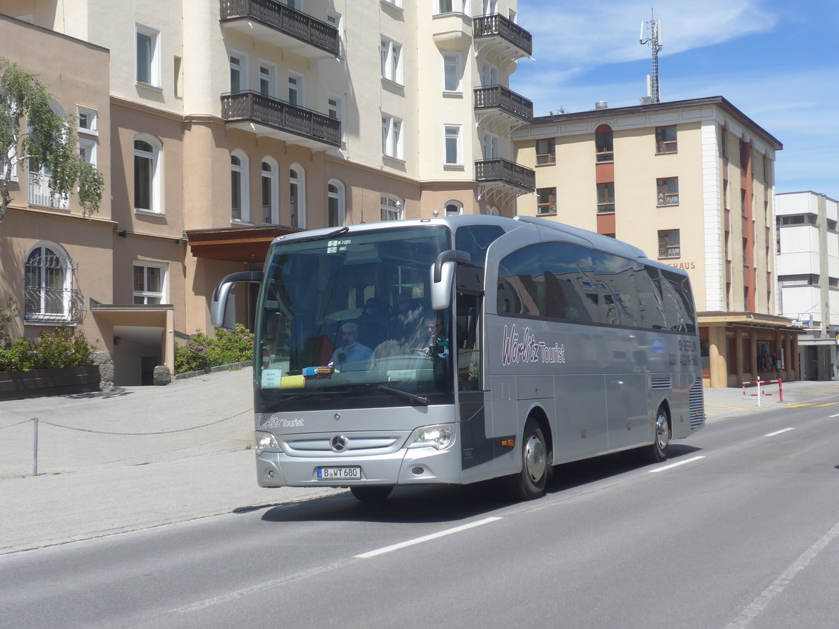 (218'937) - Aus Deutschland: W�rlitz, Berlin - B-WT 680 - Mercedes am 20. Juli 2020 beim Bahnhof Davos Dorf