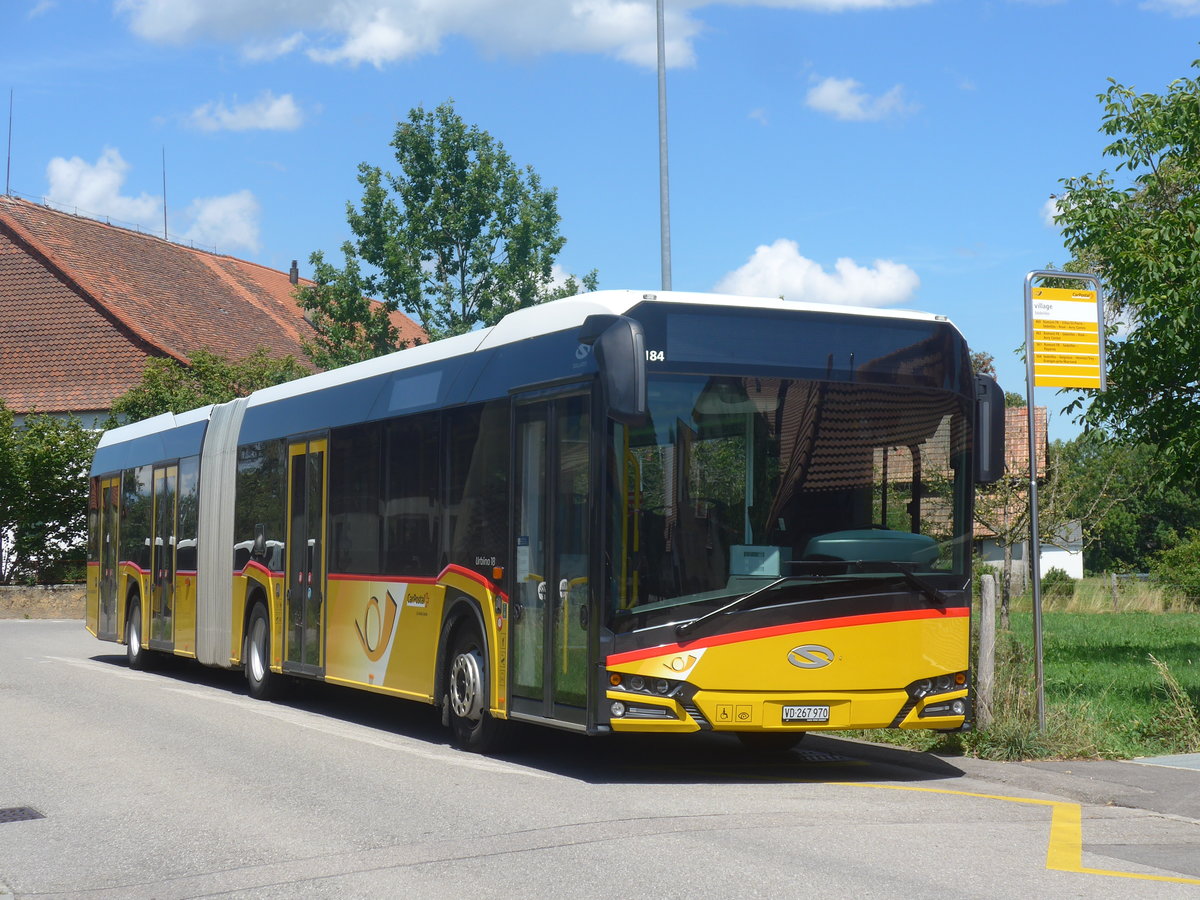 (219'009) - CarPostal Ouest - VD 267'970 - Solaris am 25. Juli 2020 in S�deilles, Village